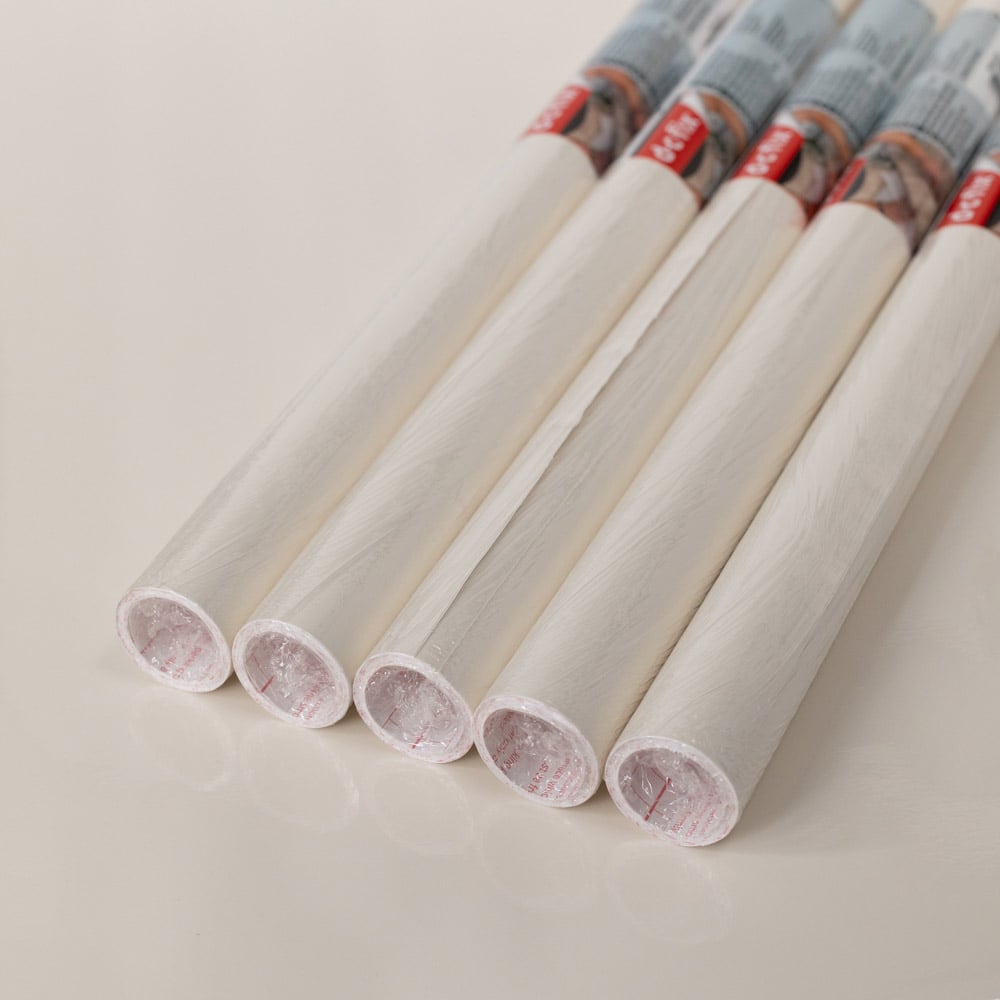 d-c-fix Glossy Light Cream Sticky Back Plastic Vinyl Wrap Film 67.5cm x 2m 5 Pack Image 2