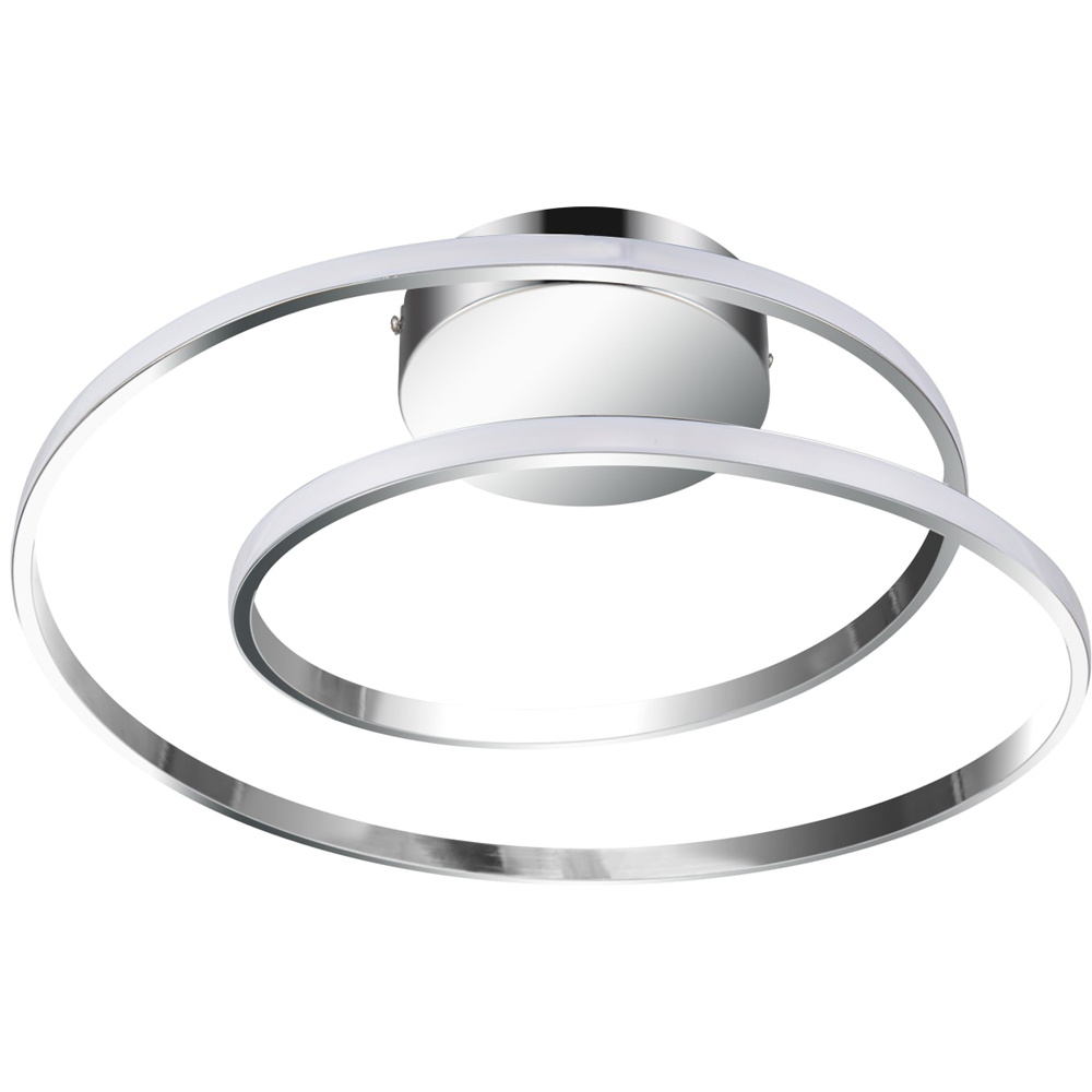 Cosylyte Alston 2 Ring Chrome Flush LED Ceiling Light Image 1