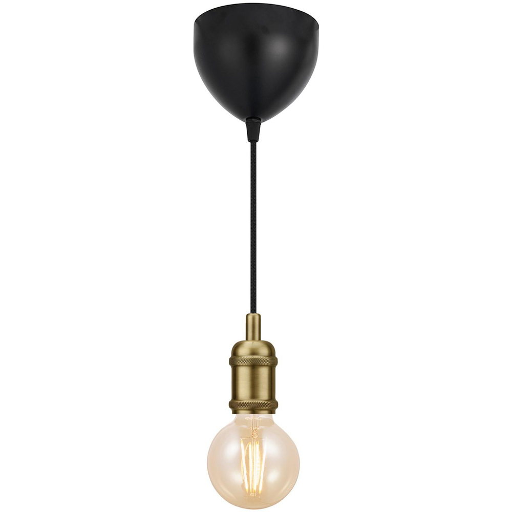 Nordlux Avra 4 inch Brass Pendant Light Kit Image 3