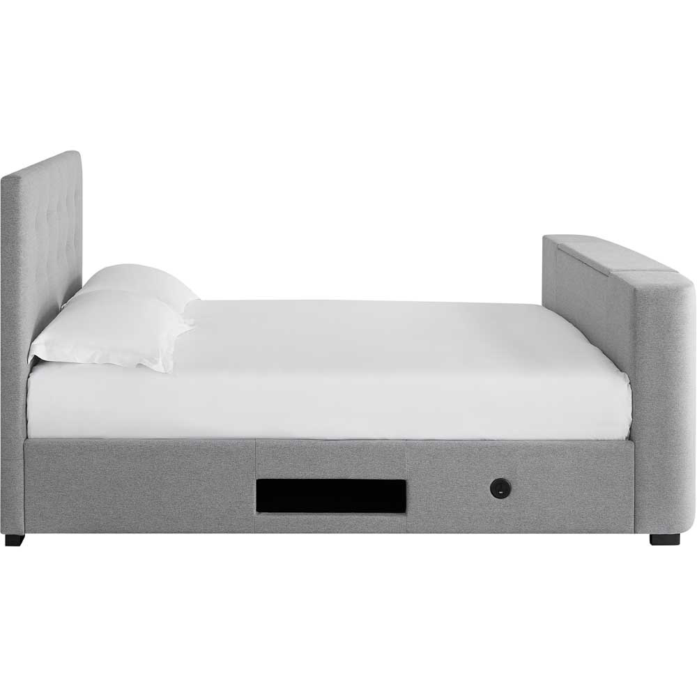 Mayfair King Size Grey TV Bed Frame Image 3