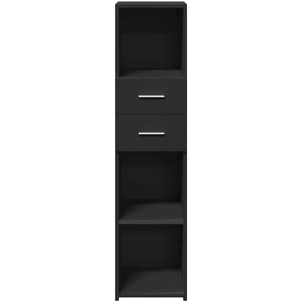 vidaXL 2 Drawer 3 Shelf Black Highboard Image 4