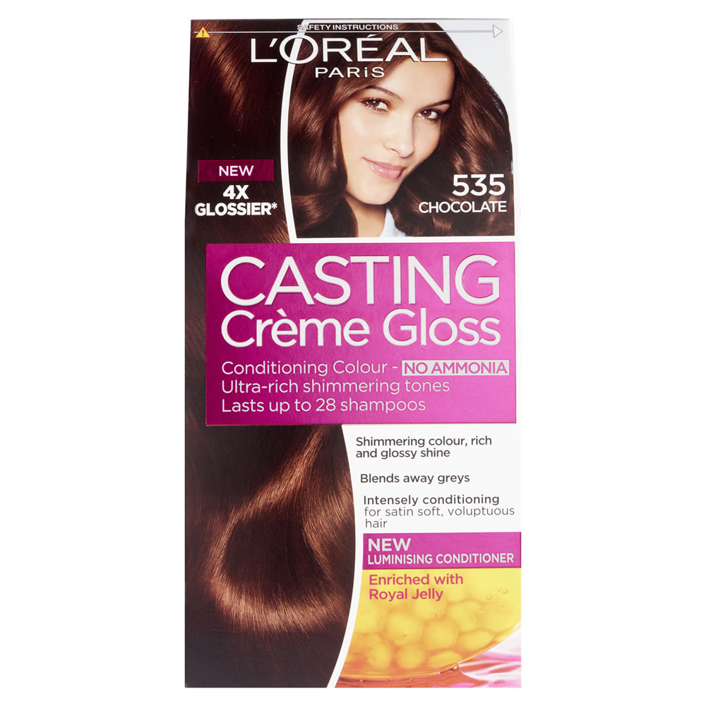 L’Oréal Paris Casting Creme Gloss Chocolate Brown 535 Semi-Permanent Hair Dye Image 1