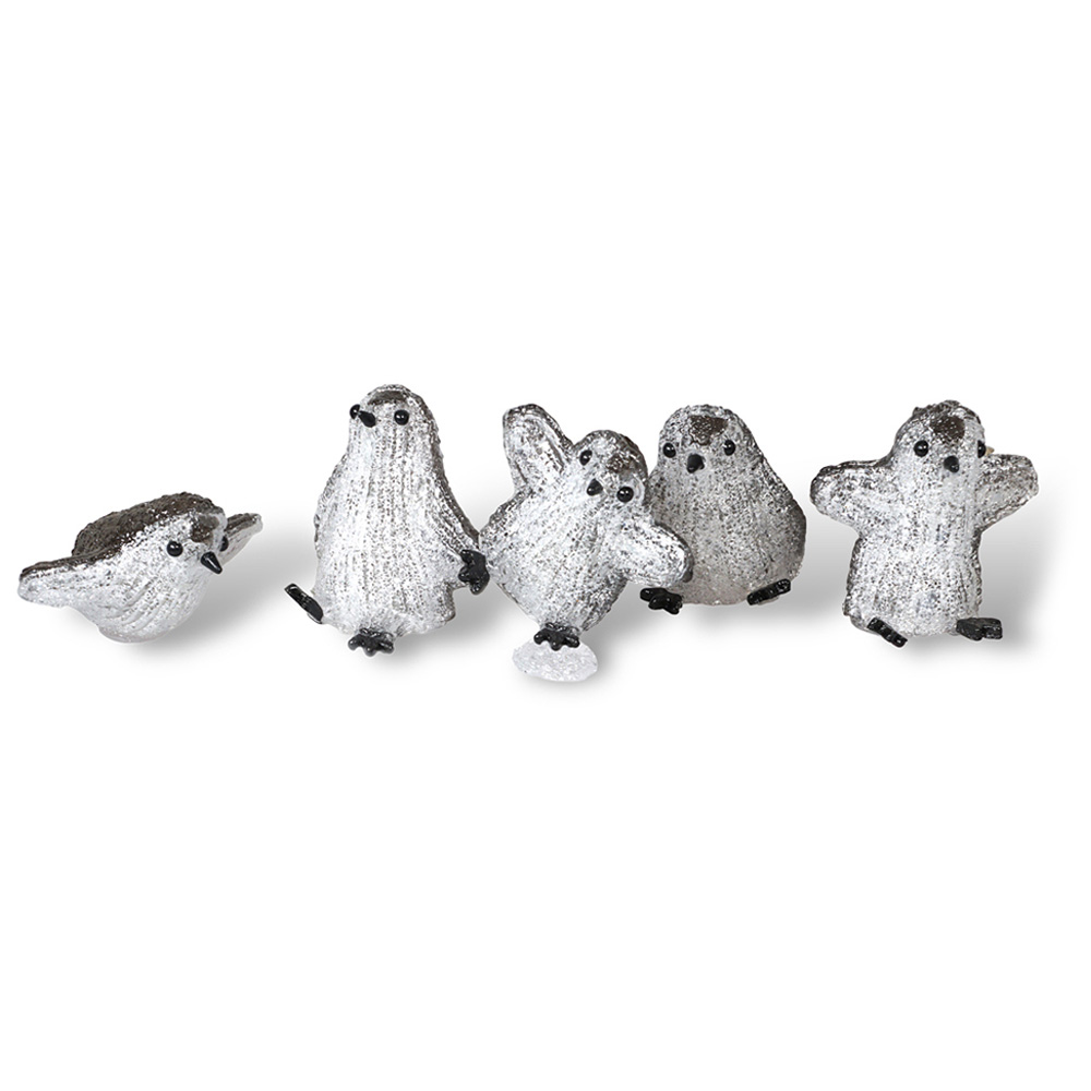 St Helens LED Acrylic Penguins Christmas Decoration 5 Pack Image 2