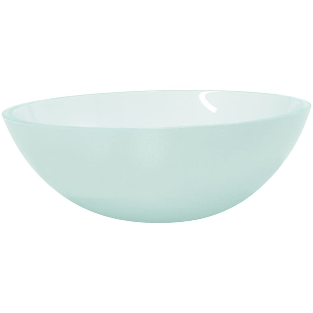 vidaXL Frosted Glass Wash Basin 140 x 500 x 370mm Image 1