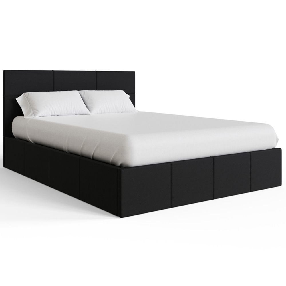 GFW Small Double Black End Lift Ottoman Bed Image 3