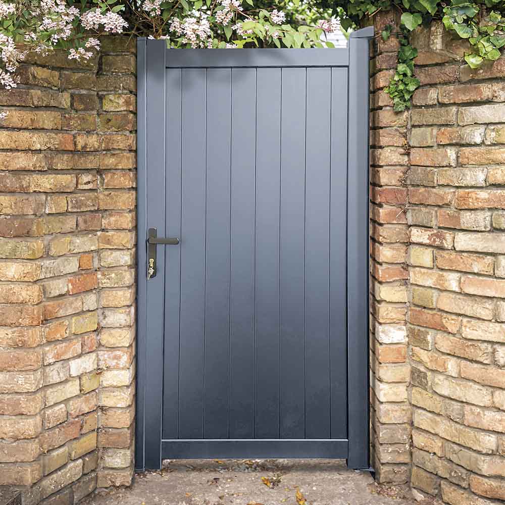 Readymade Gates Anthracite Grey Aluminium Vertical Infill Pedestrian Gate 1800 x 1400mm Image 2