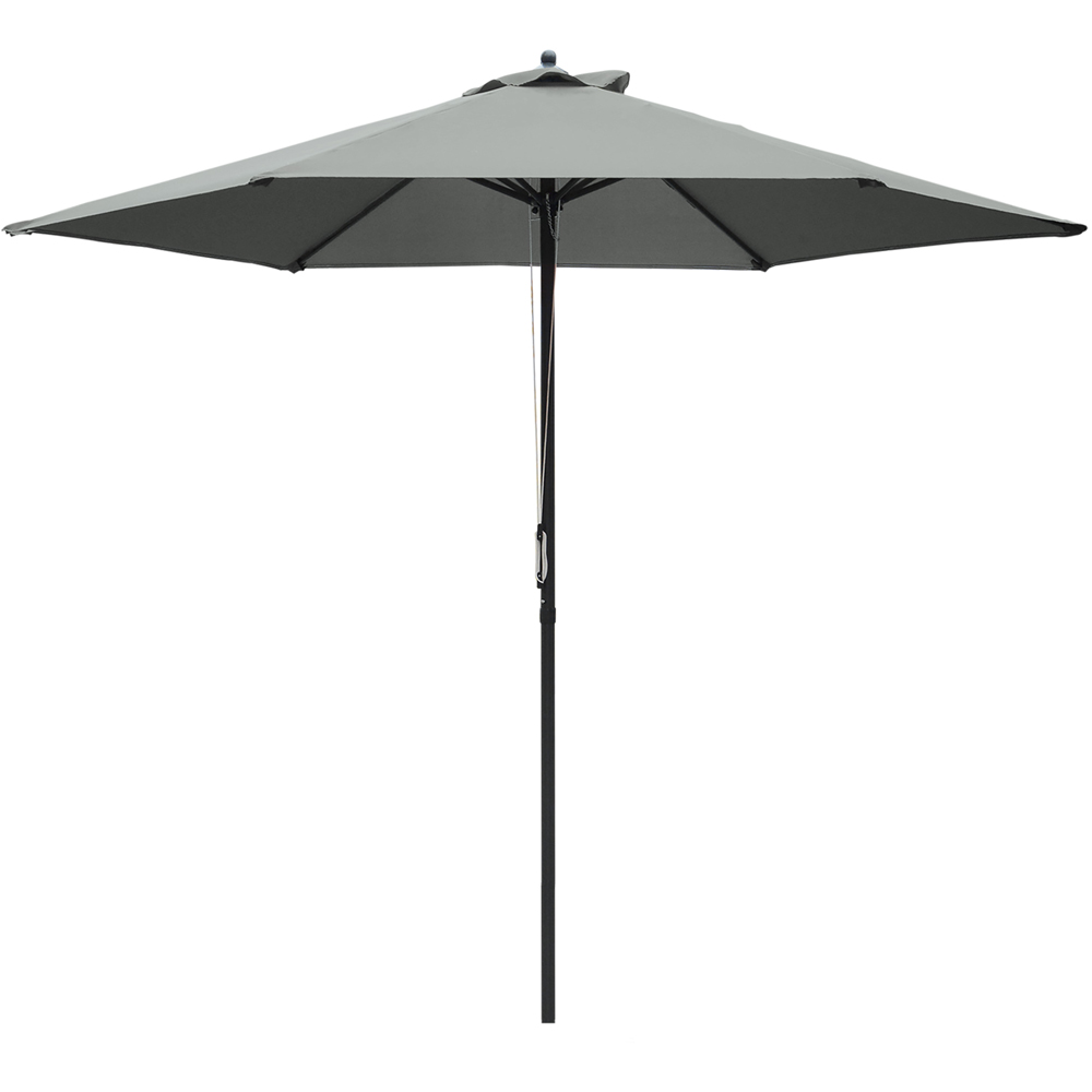 Outsunny Dark Grey Manual Push Parasol 2.8m Image 1