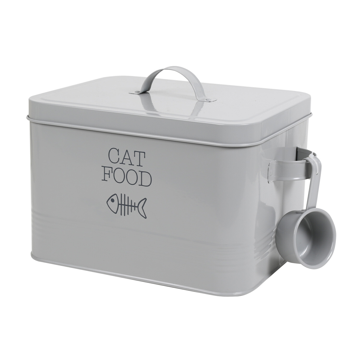 Cat Food Grey Storage Tin Image 2