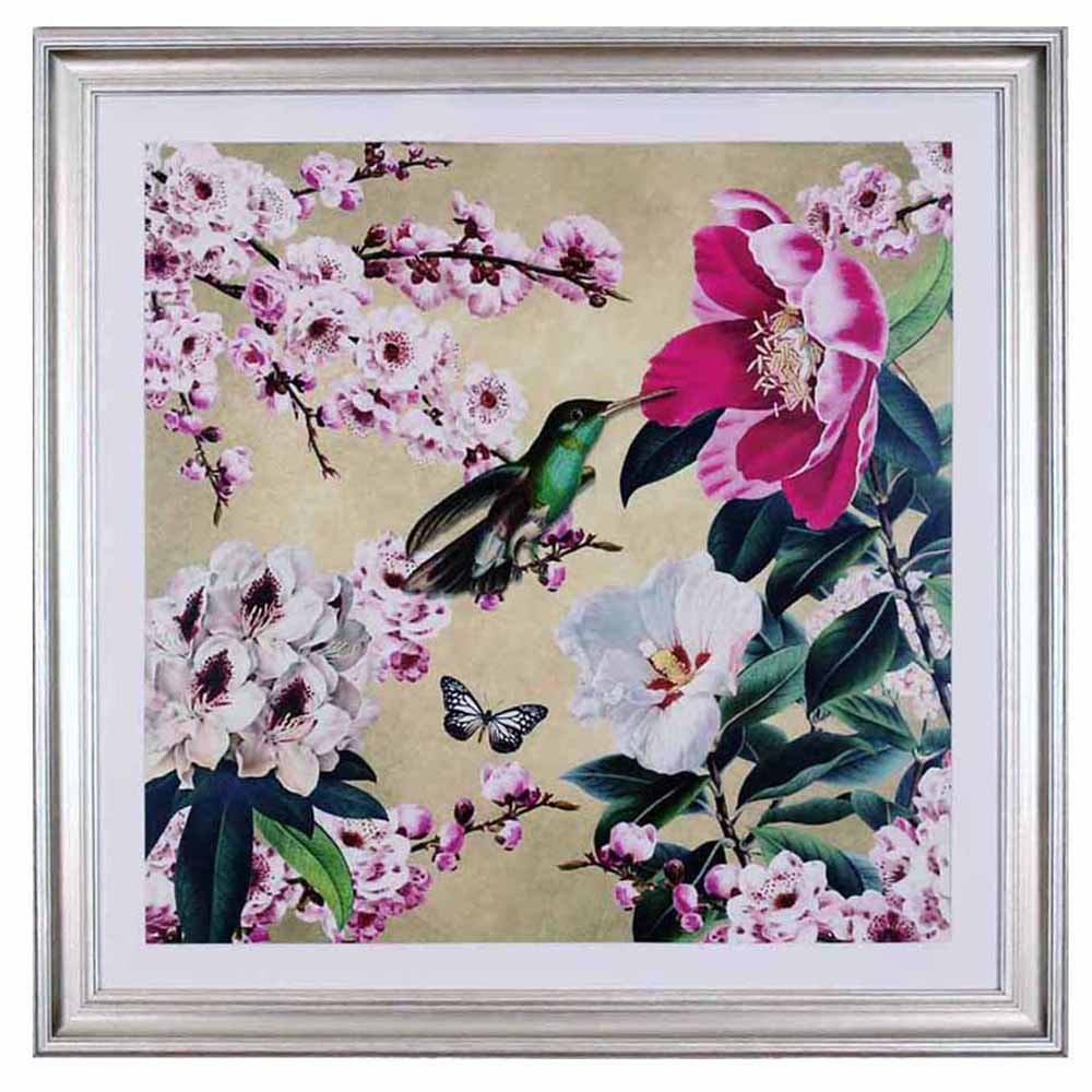 Arthouse Oriental Bird Blossom Print 60 x 60cm Image 1