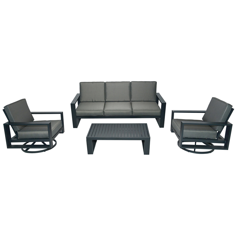 Furniture One 5 Seater Aluminium Garden Dining Set Image 2