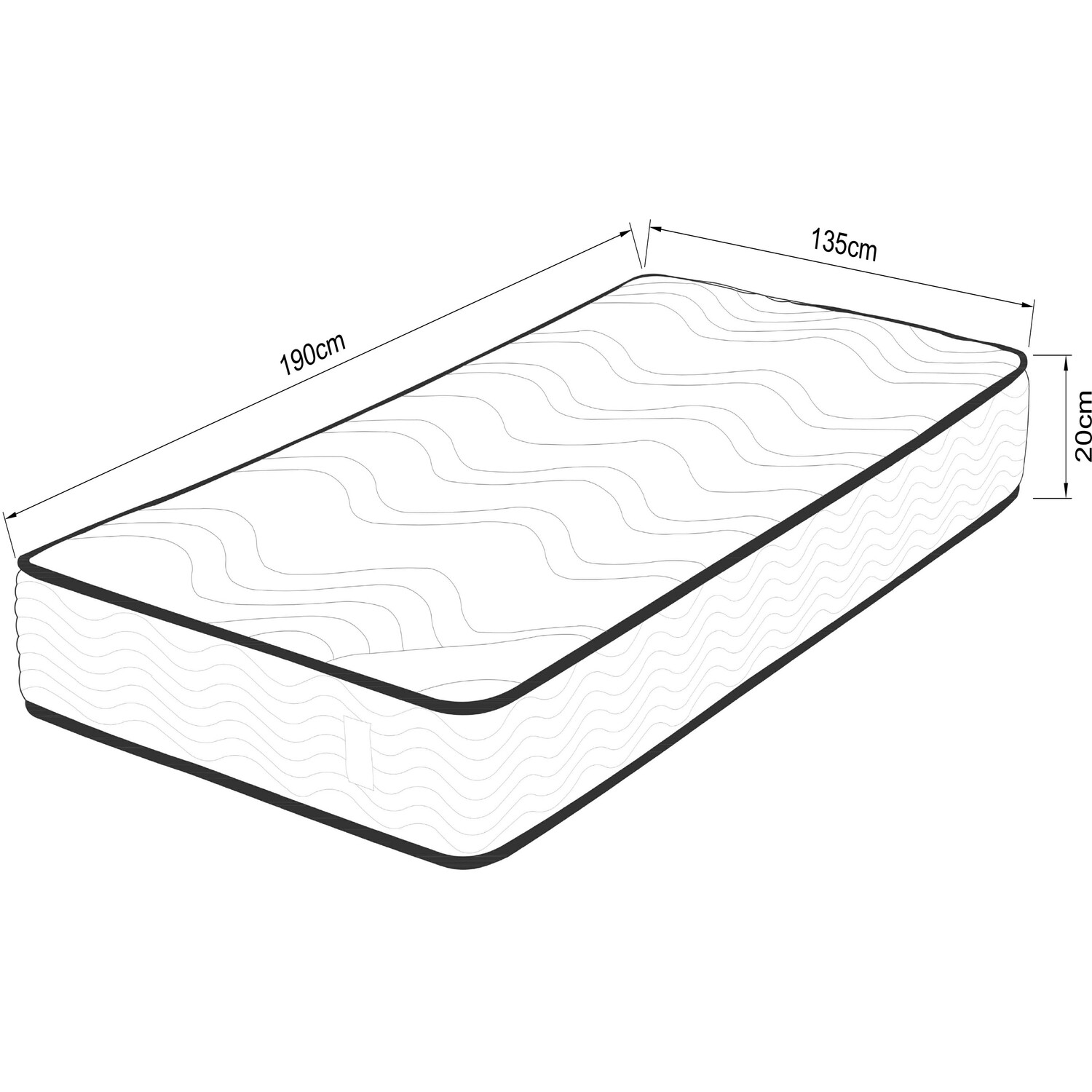 Living Solutions Aurora Double Pocket Spring Rolled Mattress Image 3