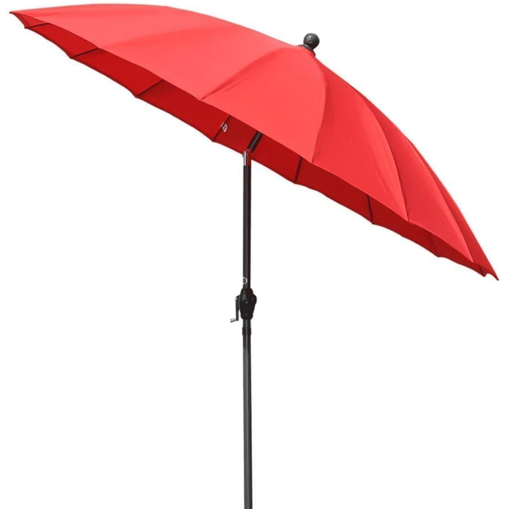 Marco Paul Red Crank and Tilt Aluminium Parasol 2.6m Image 1