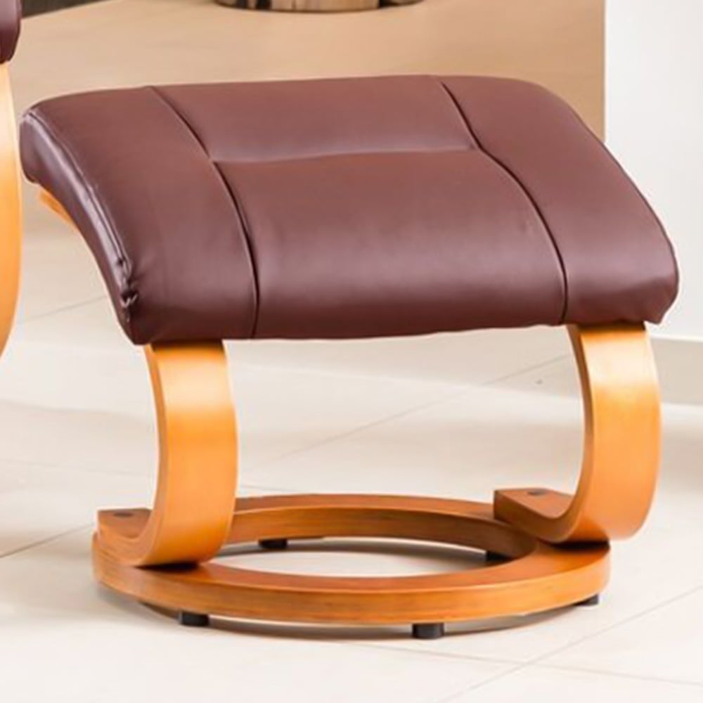 Artemis Home Modena Burgundy Massage and Heat Swivel Recliner Chair with Footstool Image 4