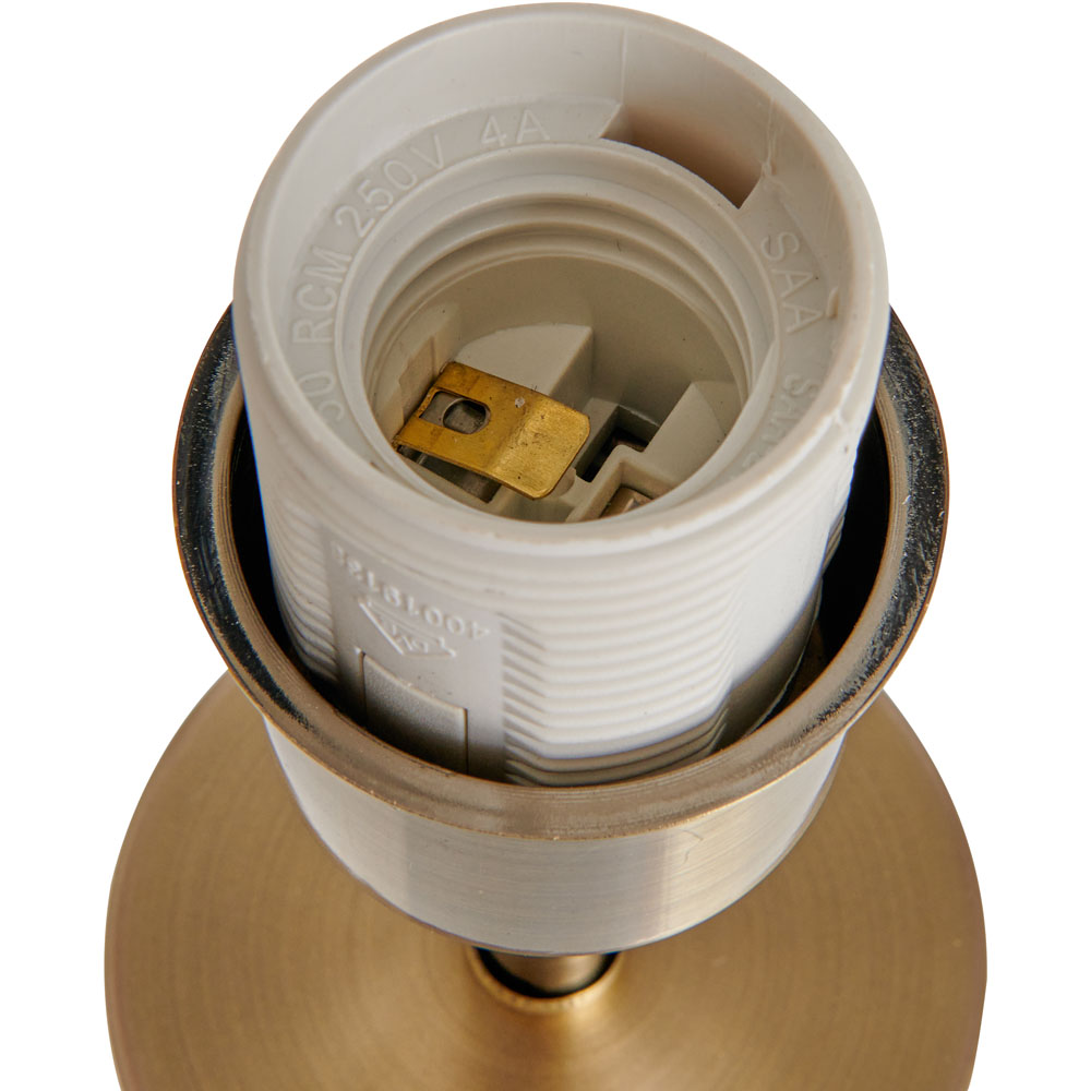 Wilko Brass Effect Glass Cylinder Table Lamp Wilko