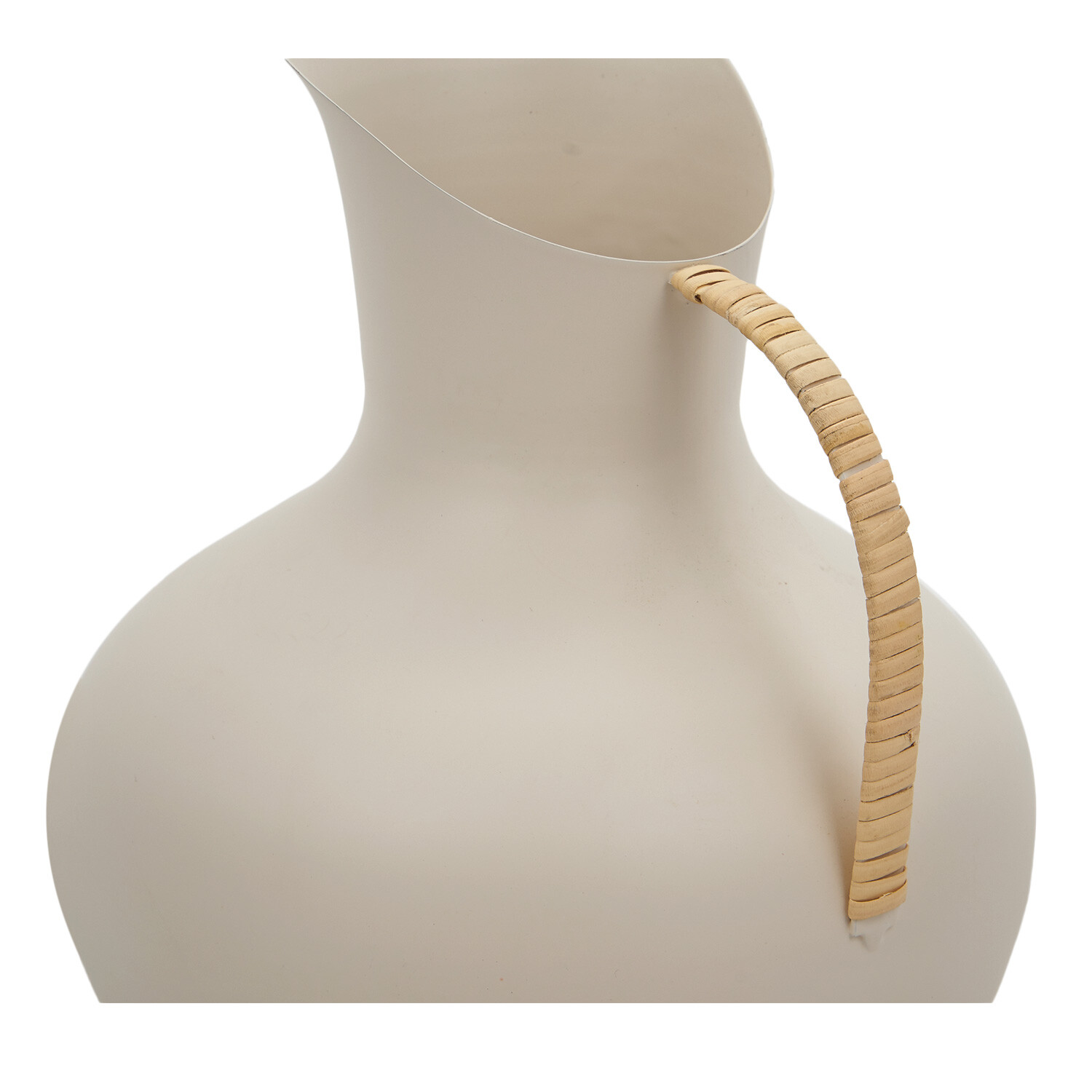Orla Metal Jug Vase - Beige Image 2