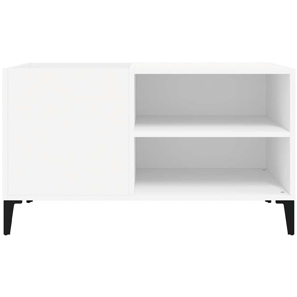 vidaXL 2 Shelf White Record Cabinet Image 5