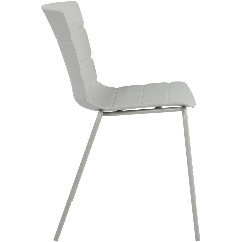 Core Products Bali Set of 2 Light Grey Plastic Kitchen Chair Image 6
