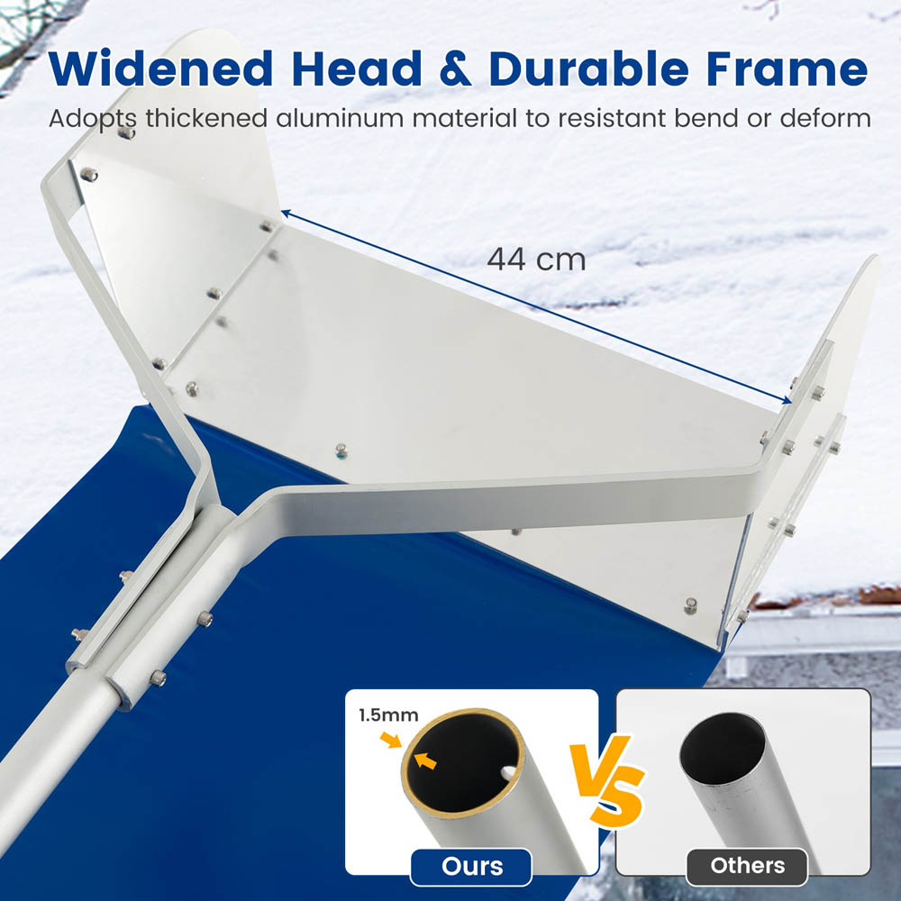 Costway Snow Roof Rake with 4 Section Pole Image 8