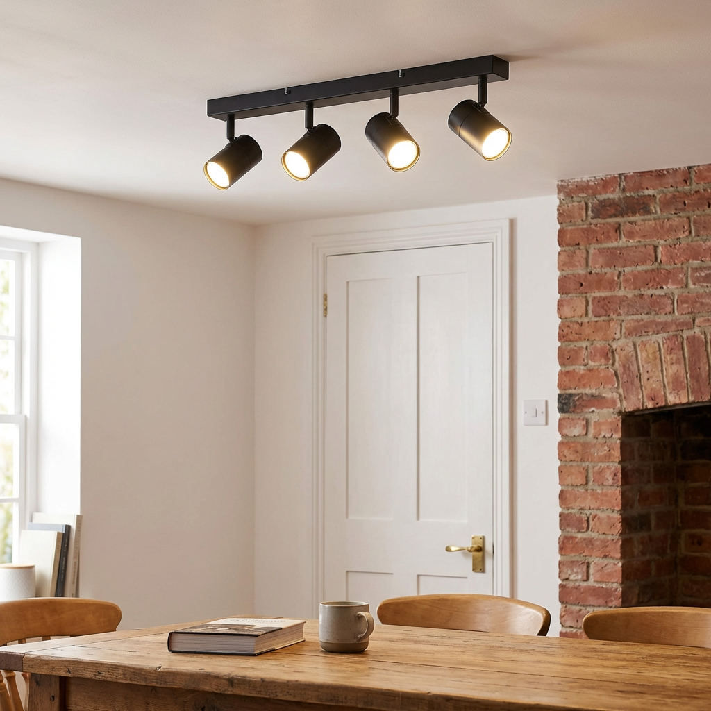 Spotlight Ceiling Fitting Black Image 3