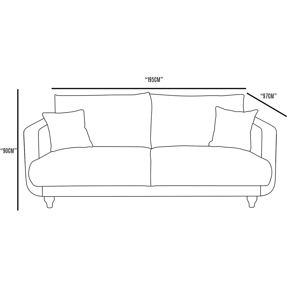Display Safa 3 Seater Beige Image 4