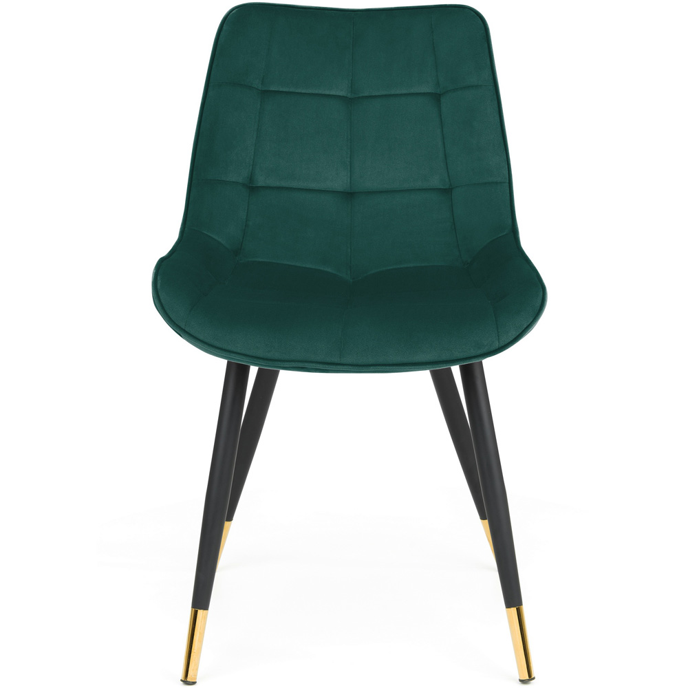 Julian Bowen Hadid Set of 2 Green Dining Chair Image 4
