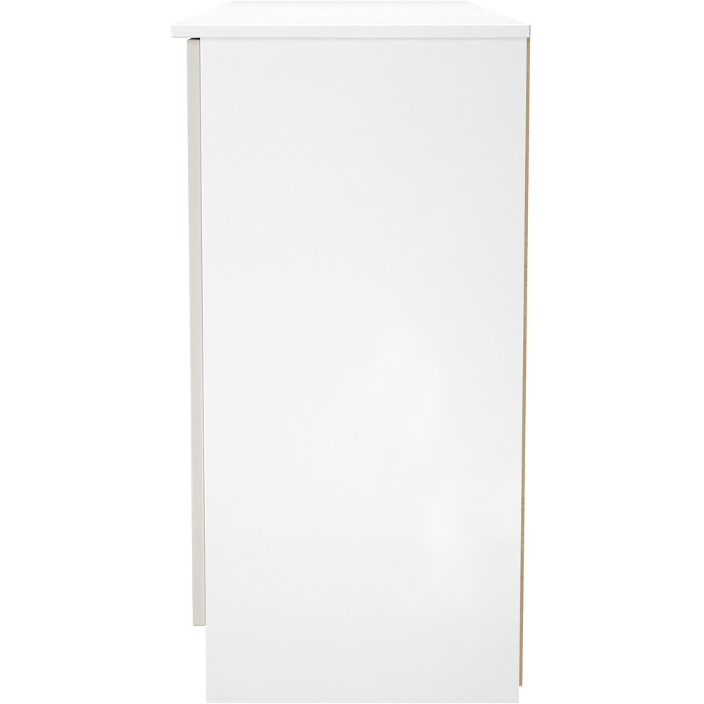 Crowndale Contrast 4 Door Single Drawer Grey Matt and White Wide Sideboard Ready Assembled Image 3