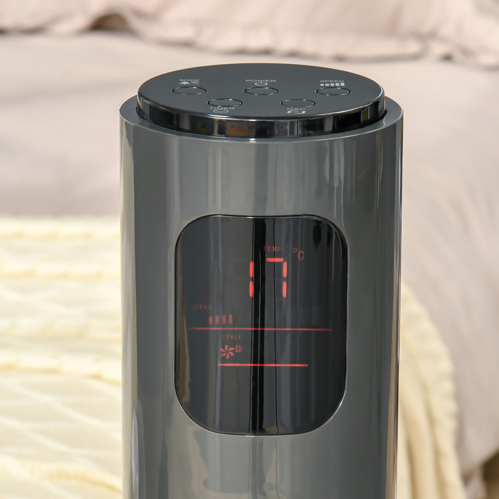 HOMCOM Grey Tower Fan 38 inch Image 4