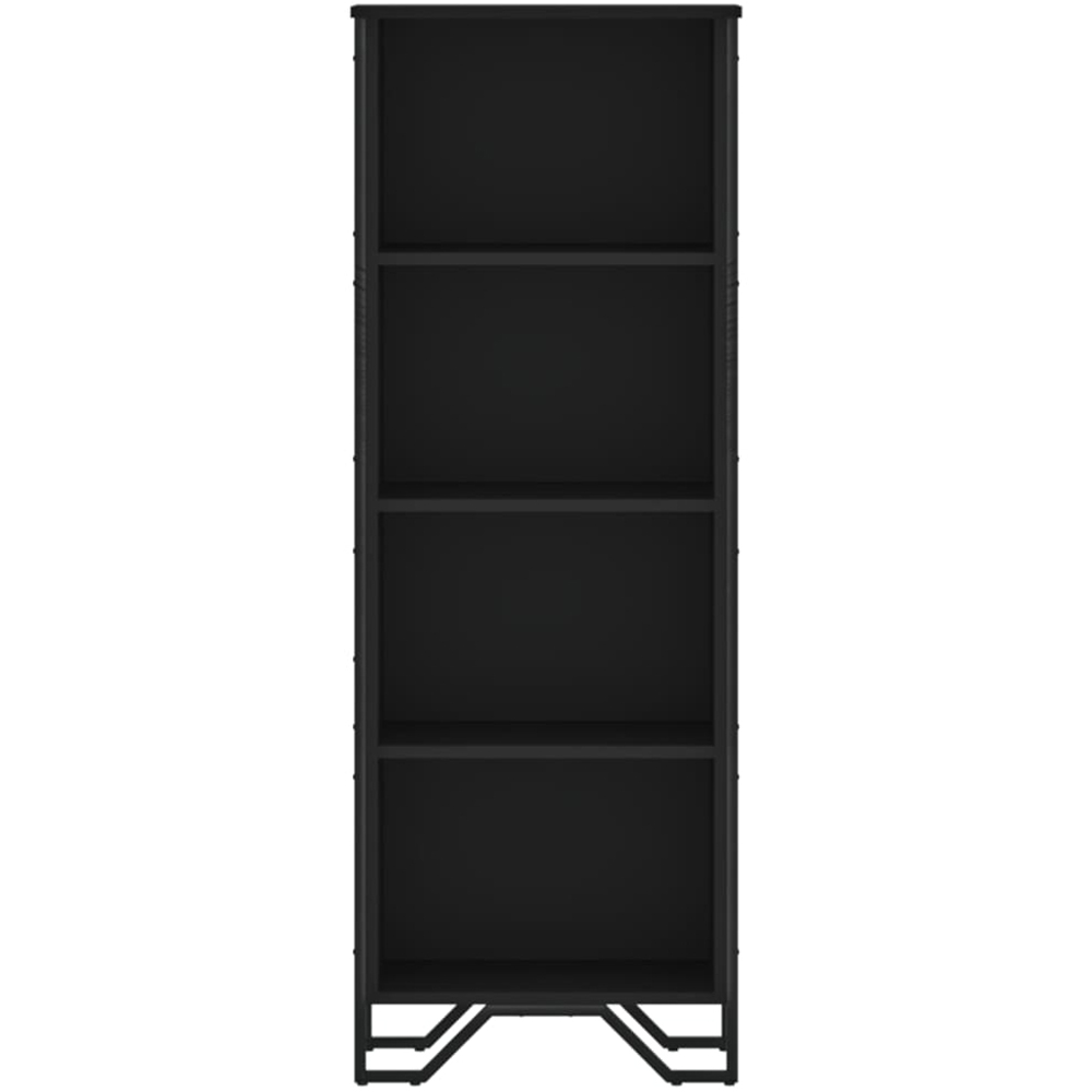 vidaXL 4 Shelf Black Tall Bookcase Image 3