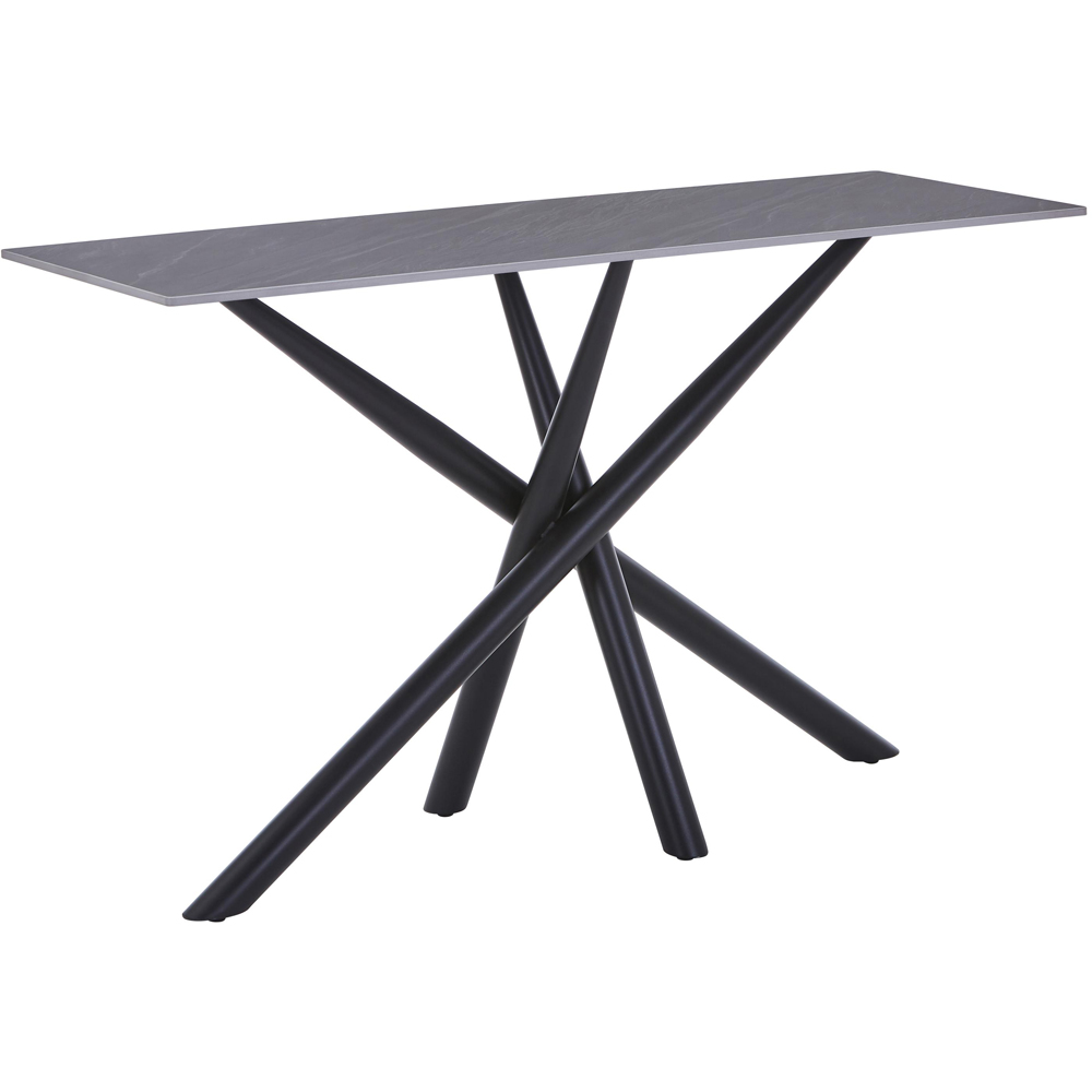 wilko Arlo Grey Wood Grain Ceramic Console Table Image 2