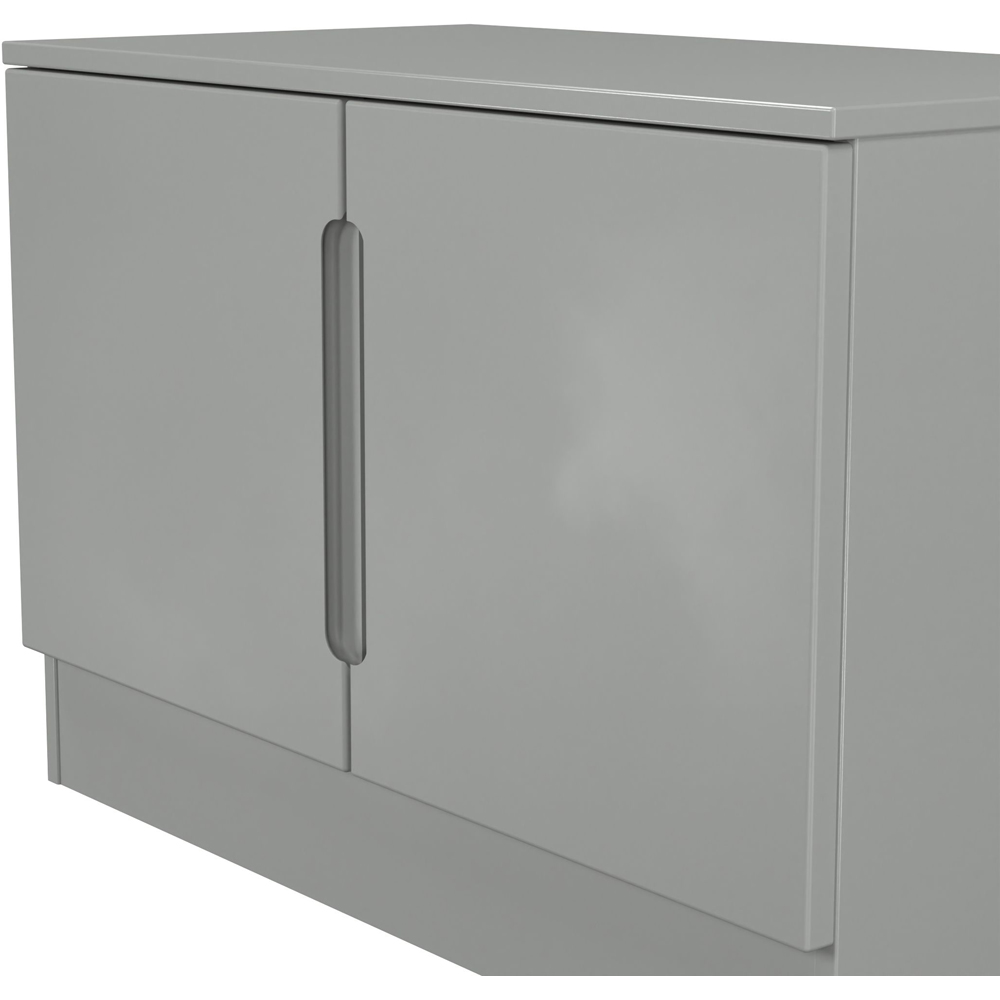 Crowndale Milan 2 Door Dusk Grey Compact Storage Unit Ready Assembled Image 5
