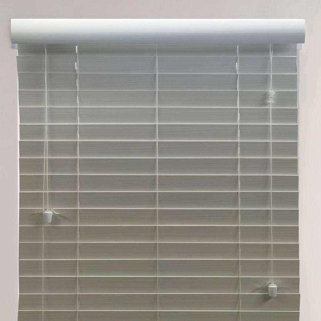 Ashwood Venetian Blind Dark Grey Oak 120cm Image 1