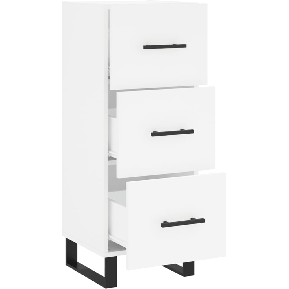 vidaXL 3 Drawer White Sideboard Image 5