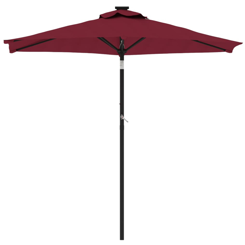 vidaXL Red Garden Parasol with Steel Pole 2.25m Image 2