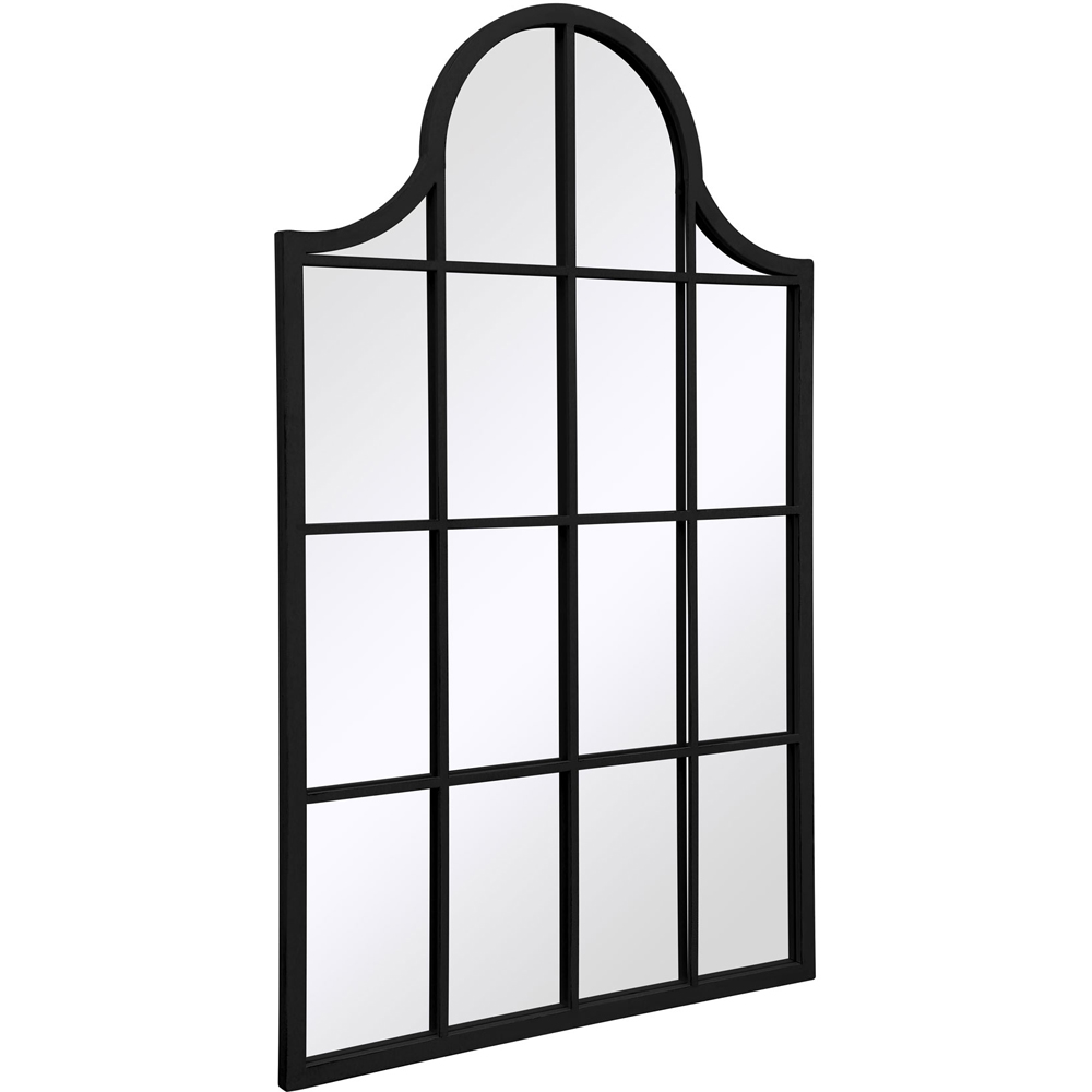 MirrorOutlet The Arcus Black Framed Arched Garden Wall Mirror 104 x 62cm Image 3