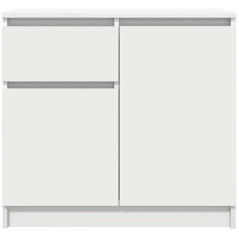 vidaXL 2 Door Single Drawer White Sideboard Image 5