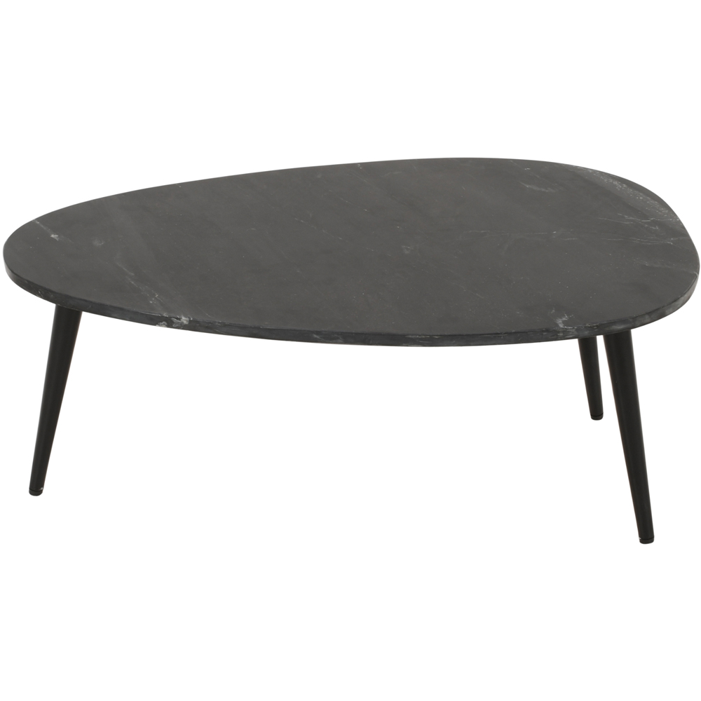 Brooklyn Opal Black Marble Top Coffee Table Image 4