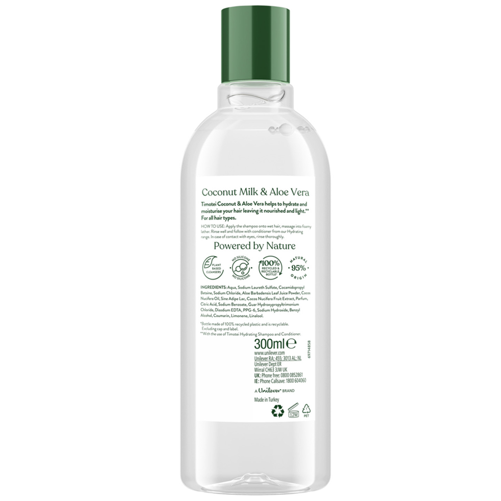 Timotei Hydrating Shampoo and Conditioner Set 300ml 3 Pack Image 5