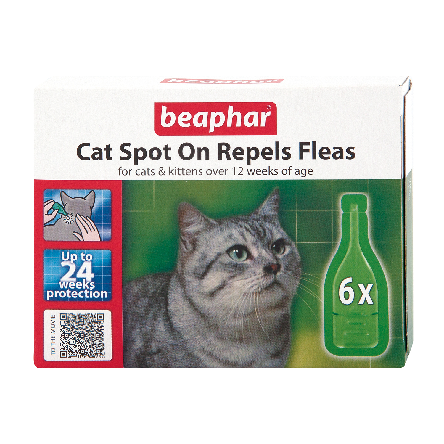 Beaphar Spot On Cat Flea Repellent 6 Pack Image 1