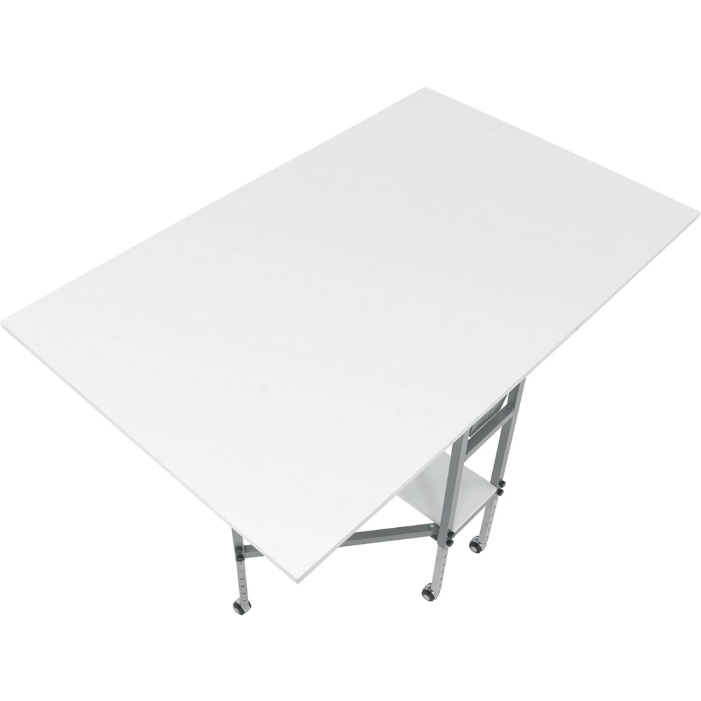 Sewing Online 13374 Silver and White Adjustable Fabric Cutting Table with Storage Image 5