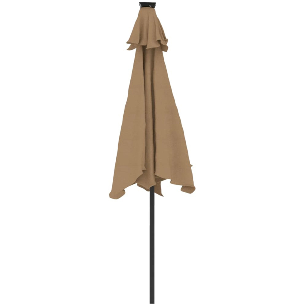 vidaXL Taupe Garden Parasol with Steel Pole 2.25m Image 5