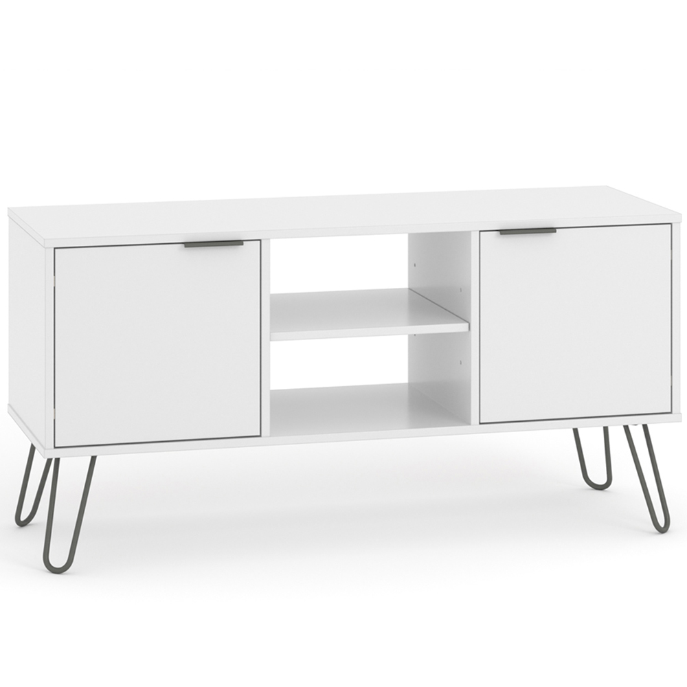 Core Products Augusta White 2 Door Flat Screen TV Unit Image 4
