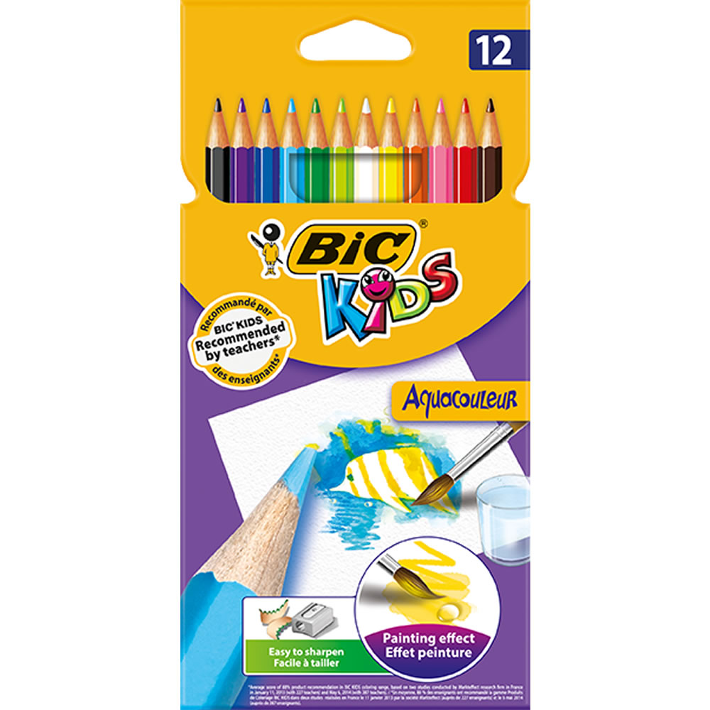 Bic Kids Aquacolour Painting Pencils 12 pack Image 1