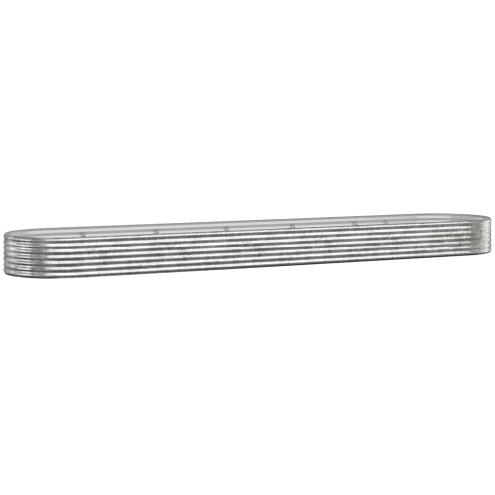 vidaXL Silver Galvanised Steel Raised Garden Bed 36 x 507 x 507cm Image 1