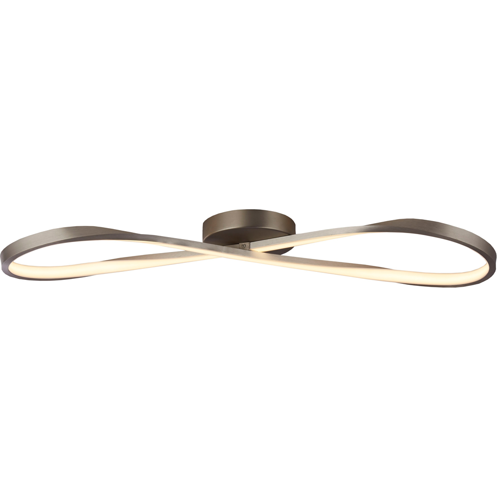 Lighting Collection Furness Silver LED Ceiling Flush Light Image 3