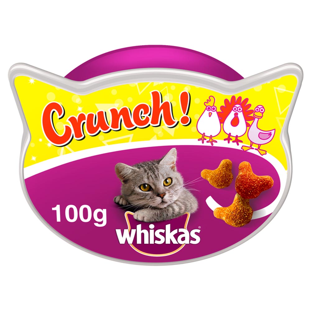 Whiskas Crunch Tasty Topping Adult Cat Treat Biscuits 100g Image 1