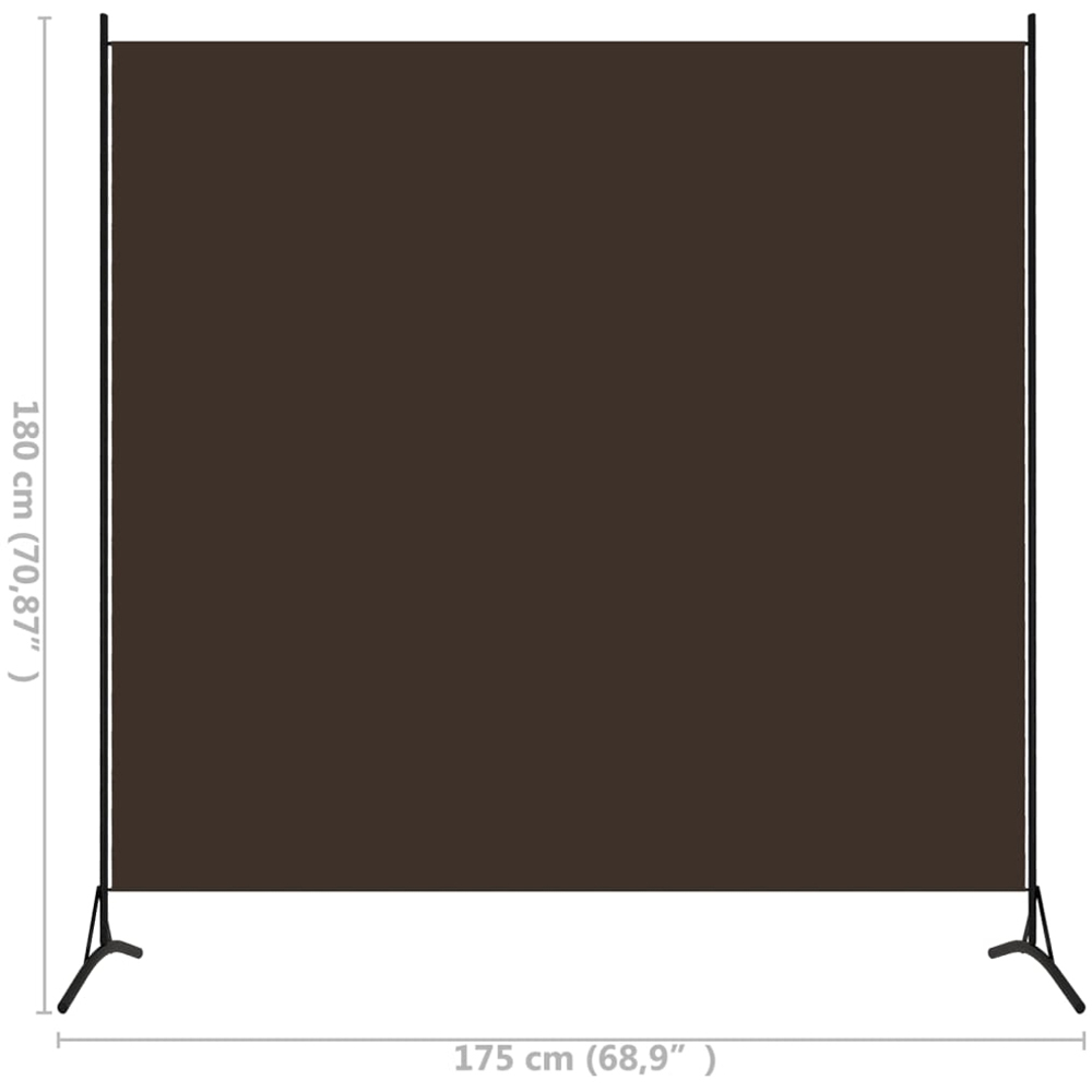 vidaXL Brown Panel Room Divider 175 x 180cm Image 5