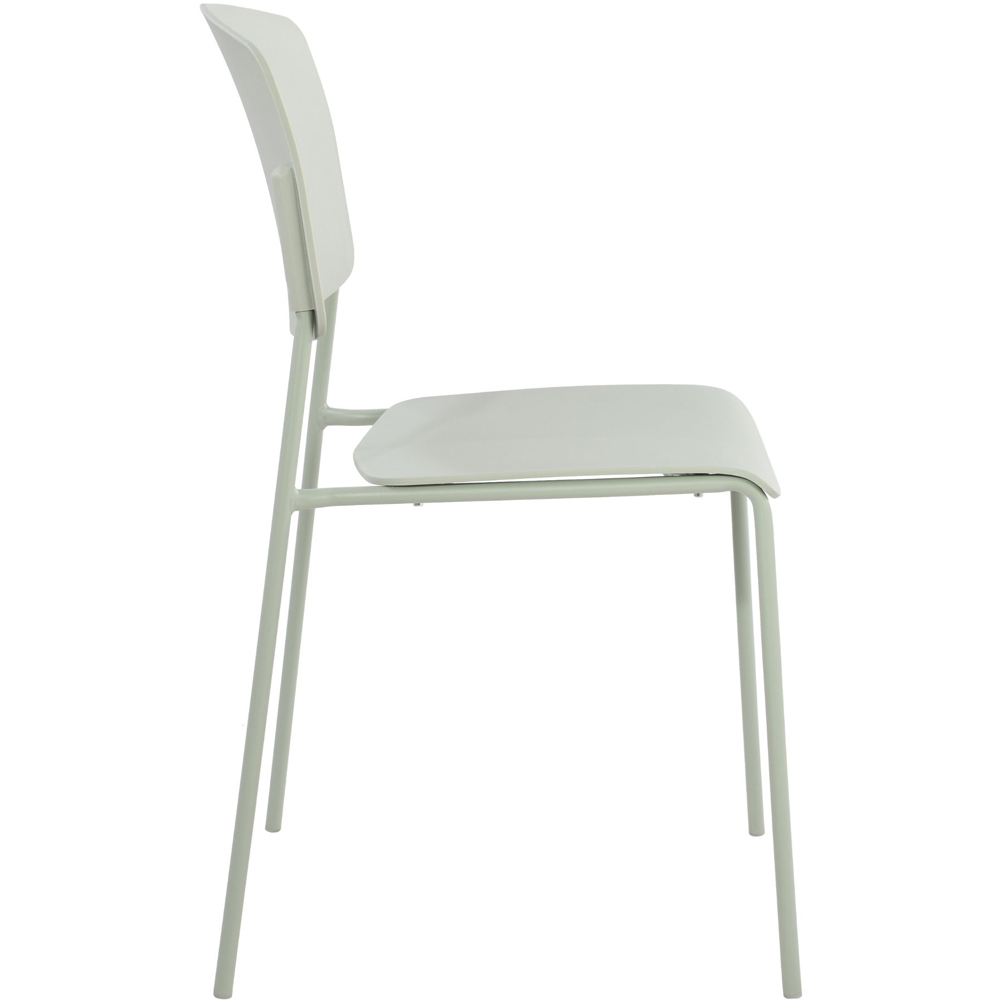 Core Products Academy Set of 2 Light Green Plastic Kitchen Chair Image 4