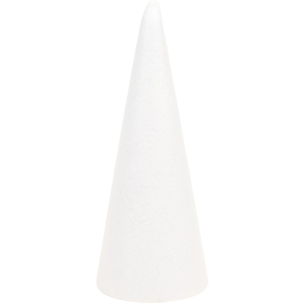 Christmas Polystyrene Cone White Image 2