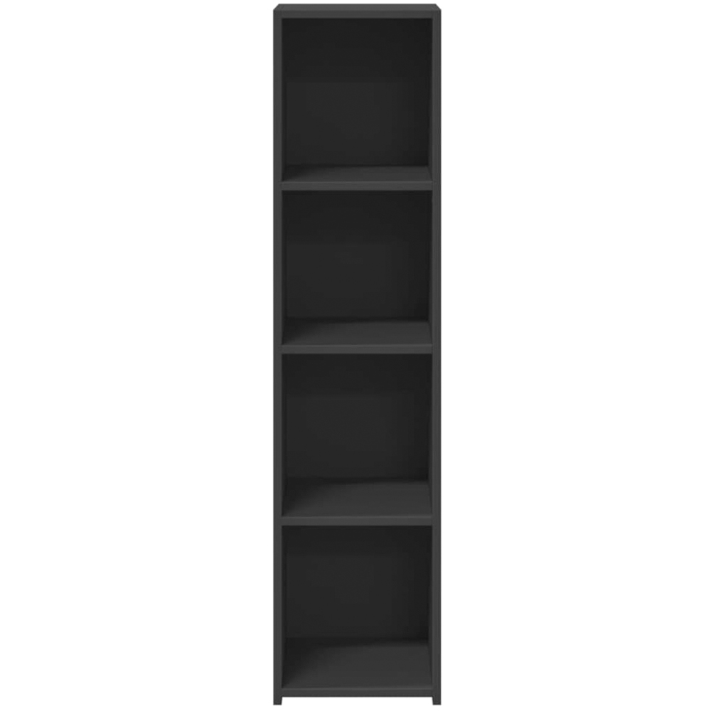 vidaXL 4 Open Shelf Black Highboard Image 4