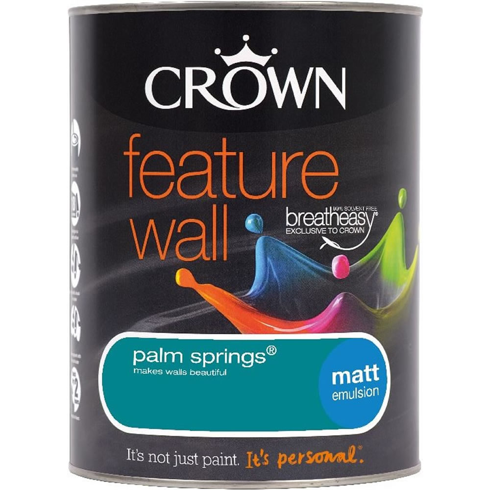 Crown Feature Wall Emulsion Paint                 Palm Springs 1.25L Image 1